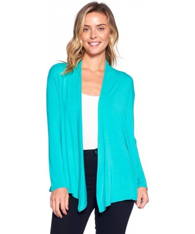 Basic Long Sleeve Open Front Cardigan (S-XXXL) - Made in USA Mint $12.42 Sweaters