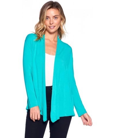 Basic Long Sleeve Open Front Cardigan (S-XXXL) - Made in USA Mint $12.42 Sweaters