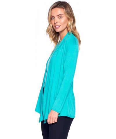 Basic Long Sleeve Open Front Cardigan (S-XXXL) - Made in USA Mint $12.42 Sweaters