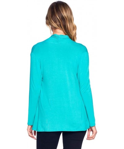 Basic Long Sleeve Open Front Cardigan (S-XXXL) - Made in USA Mint $12.42 Sweaters