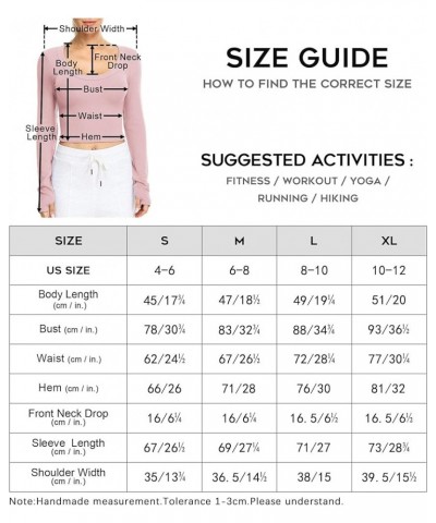 Women's Ribbed Long Sleeve Crop Tops, Scoop Neck Athletic Yoga Casual Fall T Shirts with Thumb Holes Gray Melange $14.49 T-Sh...