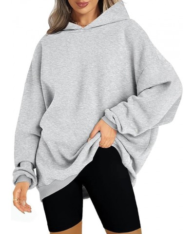 Womens Oversized Hoodies Pullover Fleece Long Sleeve Hooded Sweatshirts Casual Fall Winter Outfits Tops Light Grey $10.56 Hoo...