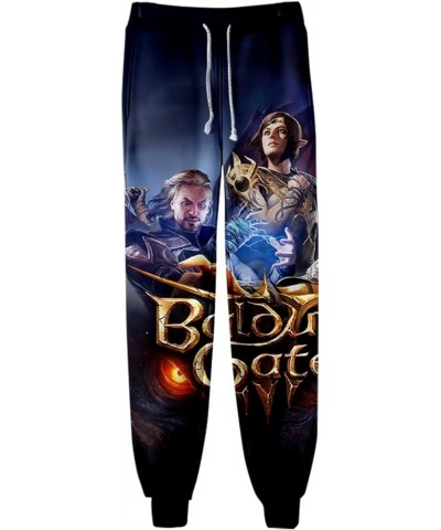 Unisex Baldurs Gate III 3D Trousers Astarion Cosplay Drawstring Joggers Sweatpants Color 04 $13.19 Activewear