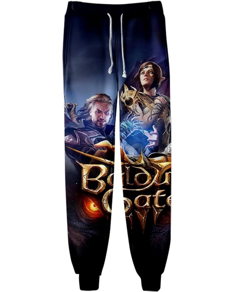 Unisex Baldurs Gate III 3D Trousers Astarion Cosplay Drawstring Joggers Sweatpants Color 04 $13.19 Activewear