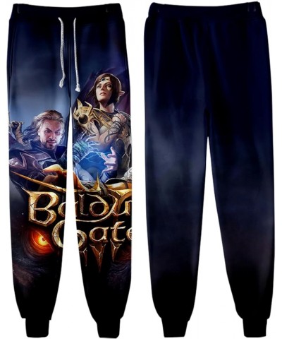 Unisex Baldurs Gate III 3D Trousers Astarion Cosplay Drawstring Joggers Sweatpants Color 04 $13.19 Activewear