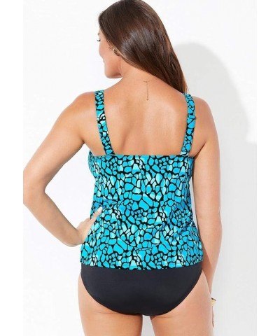 Women's Plus Size Flared Tankini Set La Quinta, Black $30.69 Swimsuits