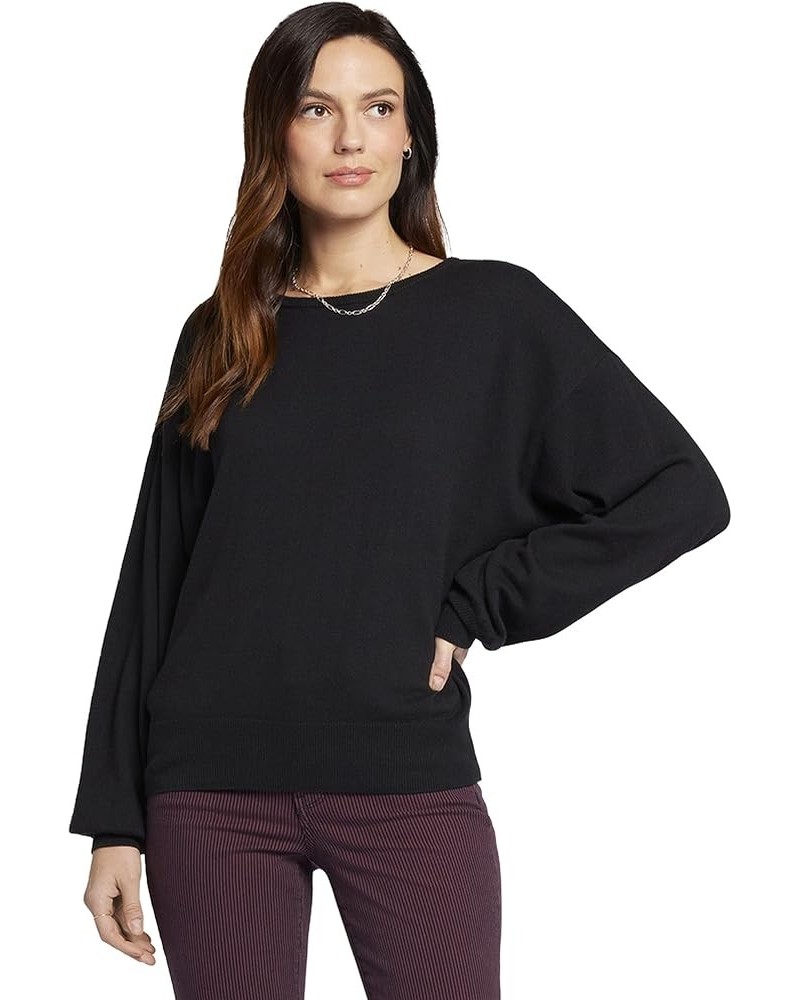 Women's Dolman Sleeve Boat Neck Sweater Black $16.79 Sweaters