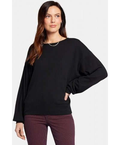 Women's Dolman Sleeve Boat Neck Sweater Black $16.79 Sweaters