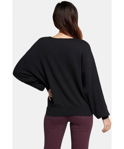 Women's Dolman Sleeve Boat Neck Sweater Black $16.79 Sweaters