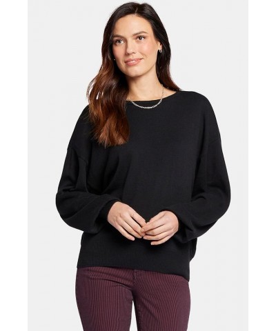 Women's Dolman Sleeve Boat Neck Sweater Black $16.79 Sweaters