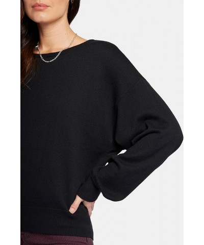 Women's Dolman Sleeve Boat Neck Sweater Black $16.79 Sweaters