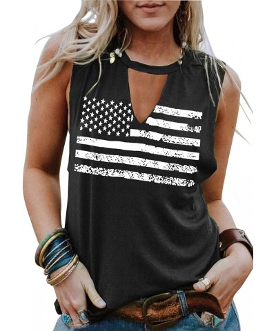 4th of July Tank Tops Shirts for Women American US Flag Graphic Patriotic Tank Tops Shirts Dark Grey-a $7.64 Tanks