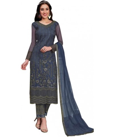 Alamara Fashion Ready To Wear Indian/Pakistani Bollywood Party/Wedding wear Salwar Kameez for Women Blue $31.82 Dresses