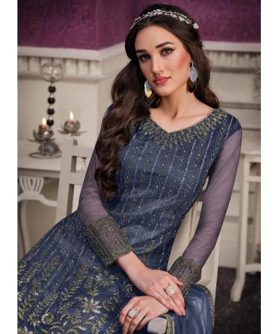 Alamara Fashion Ready To Wear Indian/Pakistani Bollywood Party/Wedding wear Salwar Kameez for Women Blue $31.82 Dresses