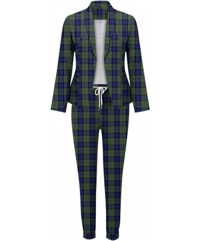 Women's Blazer Set 2 Piece Office Business Casual Outfits Dressy Open Front Blazer and Drawstring Pants Suits Set 16 Blue $17...