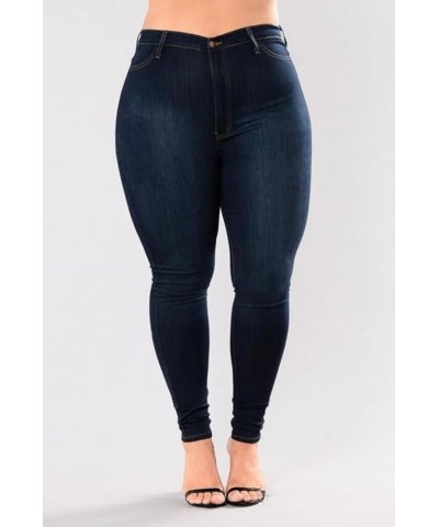 New Plus Size Jeans for Women High Waist Stretch Jeans Casual Denim Pencil Pants Fall Winter Clothing L-5XL 3X-Large 1 $21.71...