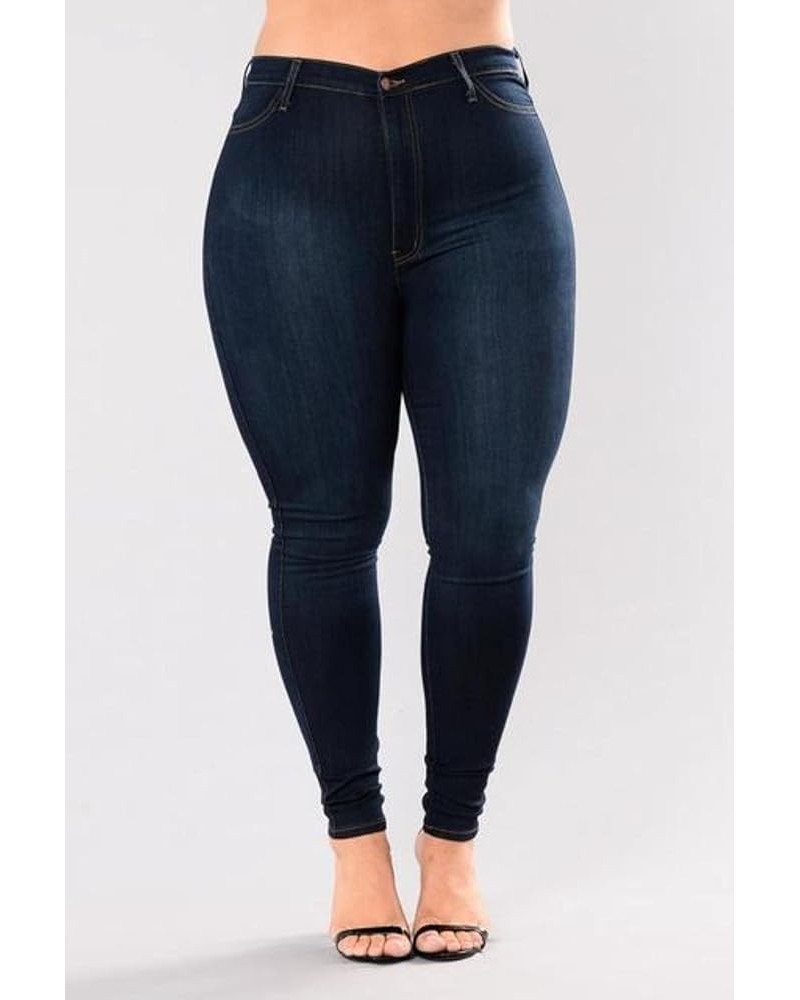 New Plus Size Jeans for Women High Waist Stretch Jeans Casual Denim Pencil Pants Fall Winter Clothing L-5XL 3X-Large 1 $21.71...