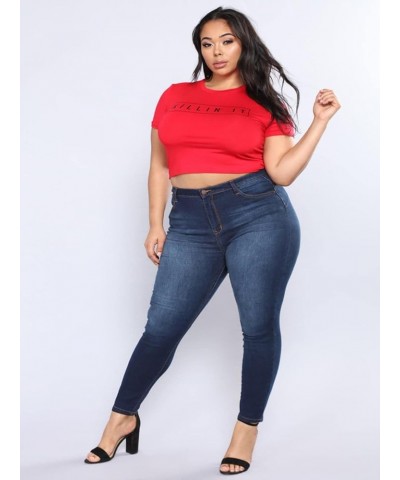 New Plus Size Jeans for Women High Waist Stretch Jeans Casual Denim Pencil Pants Fall Winter Clothing L-5XL 3X-Large 1 $21.71...