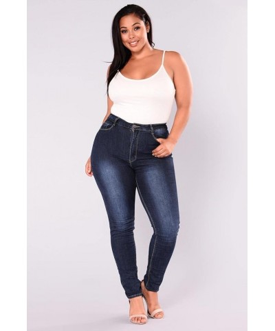 New Plus Size Jeans for Women High Waist Stretch Jeans Casual Denim Pencil Pants Fall Winter Clothing L-5XL 3X-Large 1 $21.71...