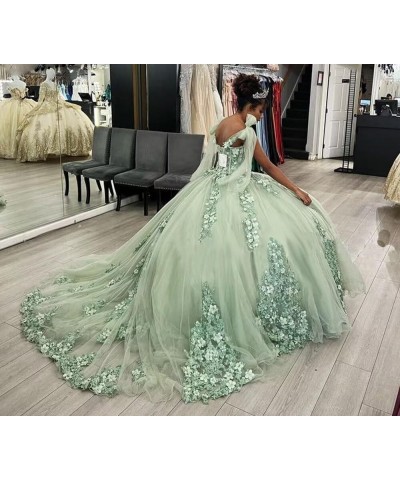 Women's Off Shoulder Quinceanera Dresses Ball Gown with Train Puffy Sweet 15 16 Dresses 3D Flowers Prom Dresses XY078 Gold $4...