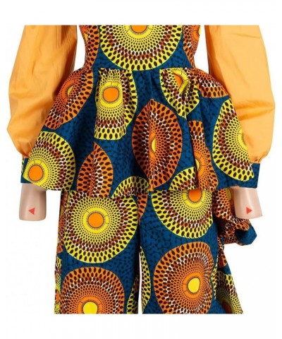 African Print Lady Suit Plus Size 2 Pieces Set Long Sleeve Top Shirts and Loose Pants Dashiki Women Clothing C11 $41.86 Suits