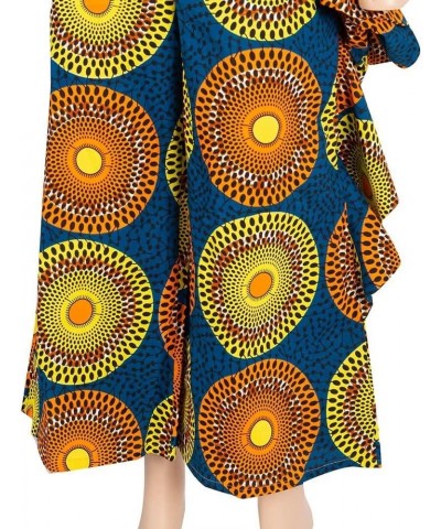 African Print Lady Suit Plus Size 2 Pieces Set Long Sleeve Top Shirts and Loose Pants Dashiki Women Clothing C11 $41.86 Suits