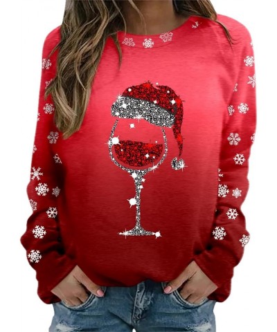 Women Leopard Xmas Tree Print Long Sleeve Raglan Christmas Sweatshirts Crew Neck Raglan Pullover Tops Tee Shirt 3674-atehbnd-...