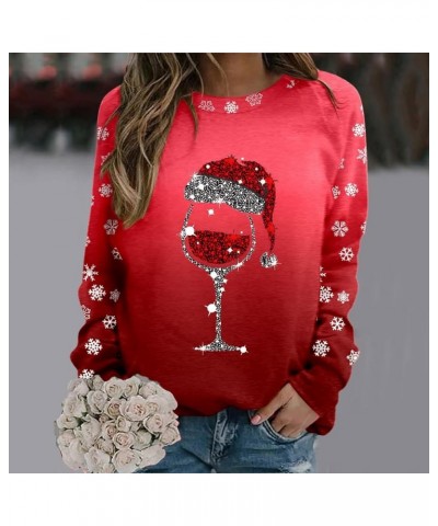 Women Leopard Xmas Tree Print Long Sleeve Raglan Christmas Sweatshirts Crew Neck Raglan Pullover Tops Tee Shirt 3674-atehbnd-...