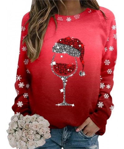 Women Leopard Xmas Tree Print Long Sleeve Raglan Christmas Sweatshirts Crew Neck Raglan Pullover Tops Tee Shirt 3674-atehbnd-...