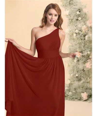 One Shoulder Bridesmaid Dresses for Wedding 2023 Chiffon Long for Women Gold $29.84 Dresses