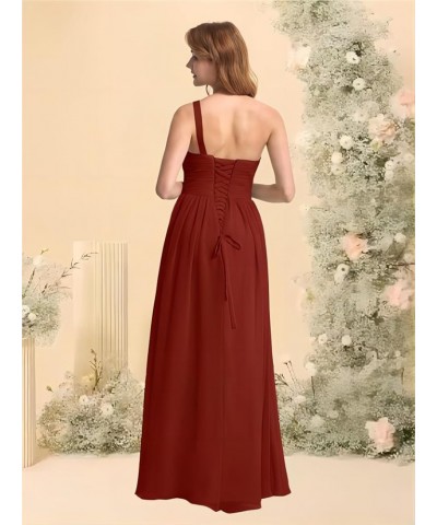 One Shoulder Bridesmaid Dresses for Wedding 2023 Chiffon Long for Women Gold $29.84 Dresses