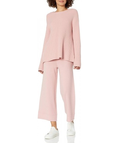 Women's Bernadette Pull-on Loose-fit Cropped Sweater Pant Zephyr Pink $23.85 Pants