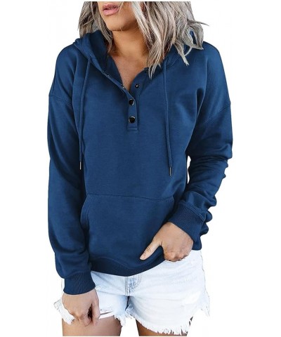 Hoodies for Women Hoodies Y2K Womens Oversized Hoodies Fleece Sweatshirts Long Sleeve Sweaters Pullover with Pocket 01-blue $...