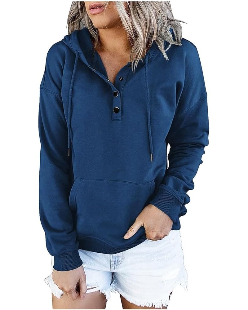 Hoodies for Women Hoodies Y2K Womens Oversized Hoodies Fleece Sweatshirts Long Sleeve Sweaters Pullover with Pocket 01-blue $...