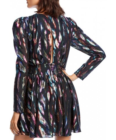 Womens Gemma Metallic Ruffled Cocktail Dress Metallic,rainbow $32.48 Dresses