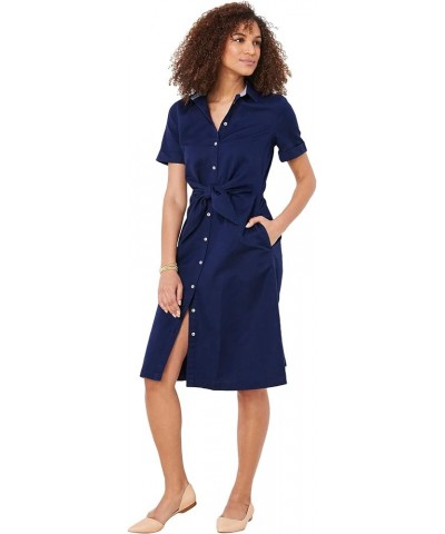 Women's Westerly Tie-Front Linen Dress Deep Bay $35.29 Dresses