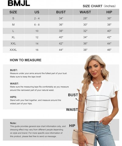 Women's Dressy Casual Blouses Business Work Tops White Short Sleeve V Neck T Shirt Summer Outfits Solid Pink $10.00 Blouses