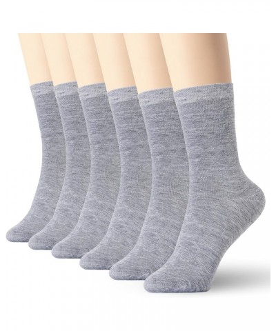 Women Men Casual Cotton Socks Black White Grey 6 Pack Grey $13.97 Socks