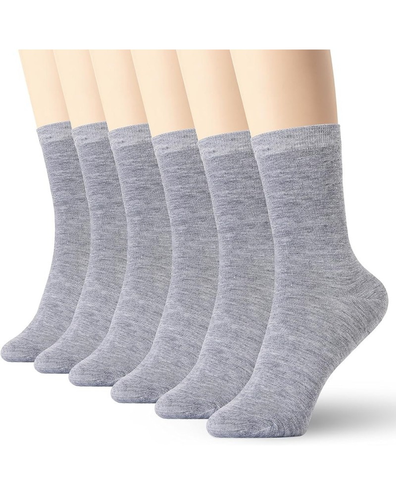 Women Men Casual Cotton Socks Black White Grey 6 Pack Grey $13.97 Socks