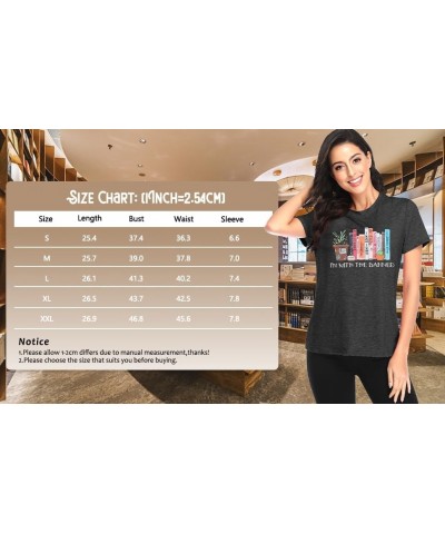 Banned Book Shirt Women Teacher Tshirt Book Lover Inspirational Gifts Funny Librarian Short Sleeve Tee Tops Grey $11.76 T-Shirts