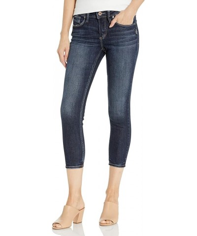 Women's Avery High Rise Curvy Fit Skinny Crop Jeans Dark Wash $23.63 Jeans