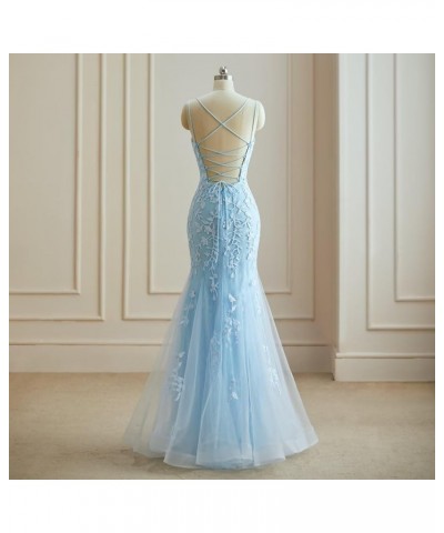 Lace Applique Prom Dresses Mermaid V Neck Wedding Party Gowns 2024 Formal Evening Dress Orange $42.64 Dresses