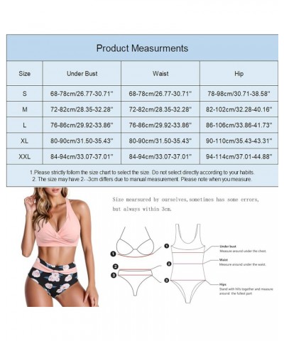 Women Bikini Sets Sexy V Neck Push Up Swimsuits Color Block Adjustable Straps Bathing Suit Tankini Tops for Women Z1-navy $7....