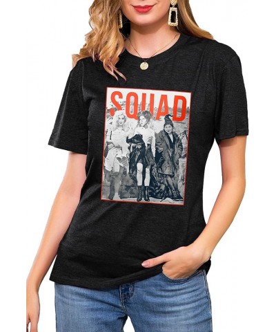 Sanderson Sister Squad Cute T Shirt Halloween Graphic Tees for Women Hocus Pocus Funny Shirts Fall Casual Tops Black $10.08 T...