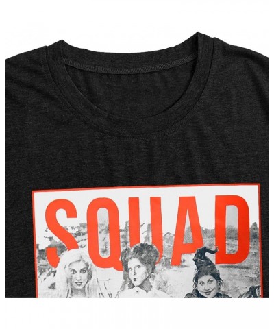 Sanderson Sister Squad Cute T Shirt Halloween Graphic Tees for Women Hocus Pocus Funny Shirts Fall Casual Tops Black $10.08 T...