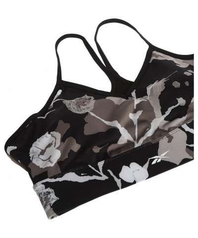 Women's Tri-Back Sports Bra, Light Support Black/Boulder Grey/All Over Print $17.22 Lingerie