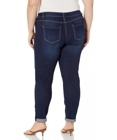 Women's Plus Size Jean Stretch Girlfriend Dark Wash $15.37 Jeans