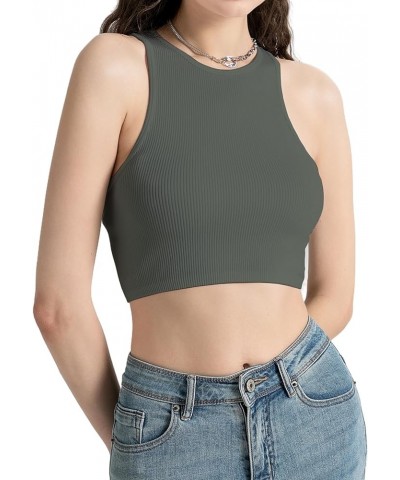 Ribbed Tank Tops for Women Great Stretchy Crop Tops for Women Trendy Soft Going Out Basic Comfortable Fit Cropped Tank Tops G...