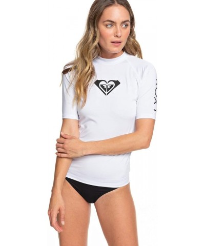 Whole Hearted Short Sleeve Rasghuard White/Black Heart $18.16 Swimsuits