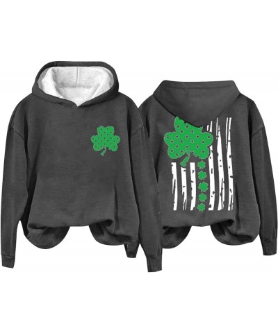 St Patricks Day Flag Hoodie Shamrock Irish Green Sweatshirt Shamrock American Flag Hoodie Ireland Sweatshirt V2-grey $9.20 Ho...